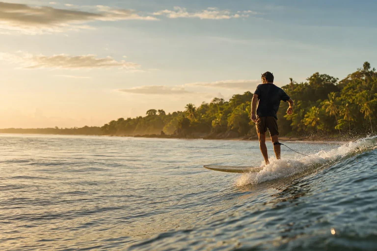 Escena de surf en Santa Teresa